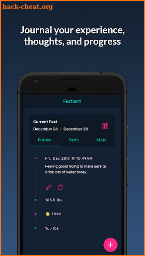 Fastient - fasting tracker & journal screenshot
