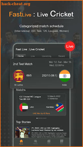 Fastlive: Live Cricket screenshot