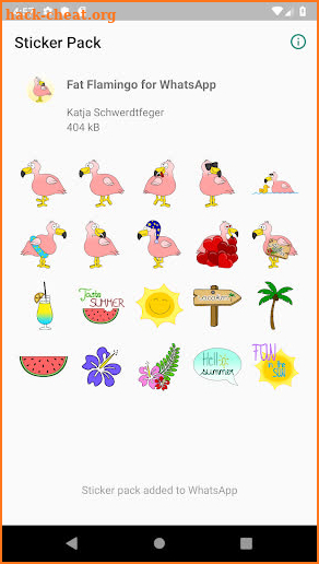 Fat Flamingo Sticker for WhatsApp screenshot