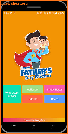 Father day - sticker, greeting image, photo editor screenshot