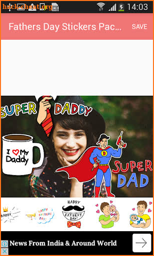 Father's Day Stickers Pack On Photo For Greetings screenshot