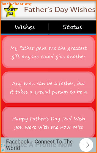 Fathers Day Wishes Status screenshot