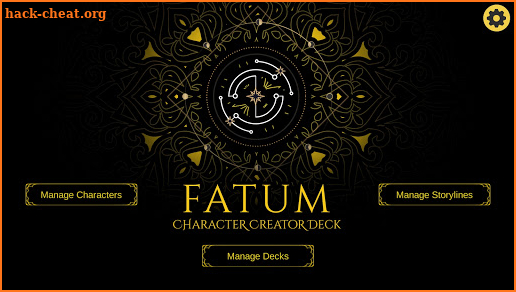 Fatum Character Creator Deck screenshot