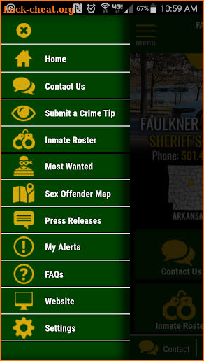 Faulkner County AR Sheriff screenshot