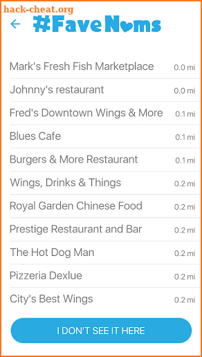 Fave Noms - for dining out screenshot