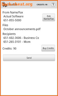 FaxFile - Send Fax from phone screenshot