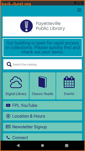 Fayetteville Public Library App screenshot