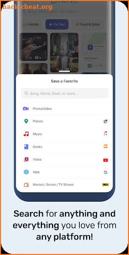 Fayvo Social Networking App: Share your Favorites screenshot