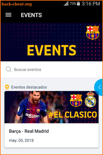 FC BARCELONA EVENTS screenshot