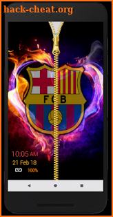 FC Barcelona zipper lock screen screenshot