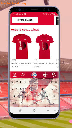 FC Bayern München Tastatur screenshot