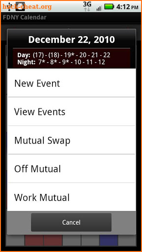 FDNY Scheduler screenshot