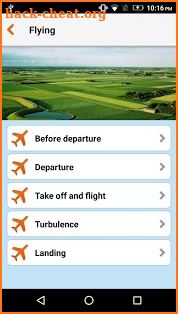 Fear of Flying App screenshot