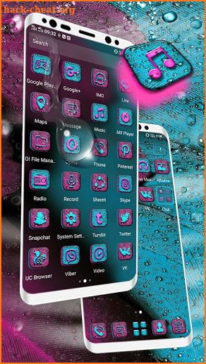 Feather Water Drop Launcher Theme screenshot