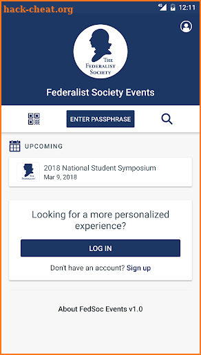 Federalist Society Events screenshot