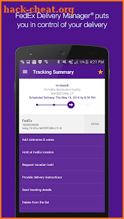 FedEx screenshot
