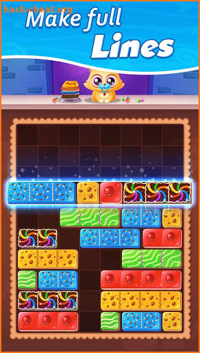 Feed Fat Cat: slide Block puzzle screenshot
