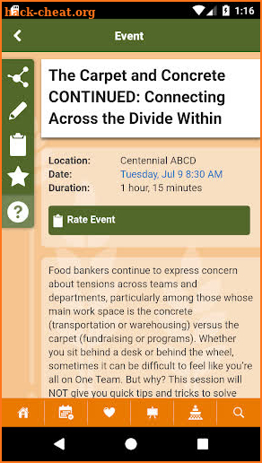 Feeding America Conferences screenshot