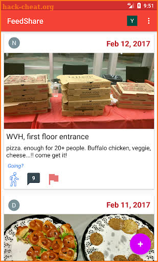 FeedShare - Find & Share Free Food On Campus screenshot