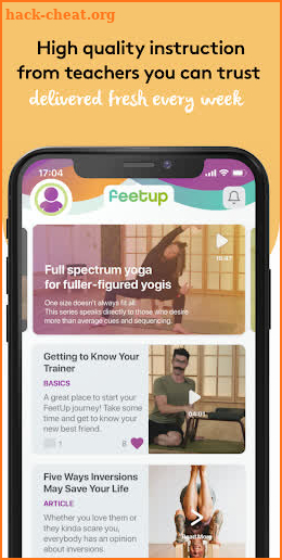 FeetUp® Experience screenshot