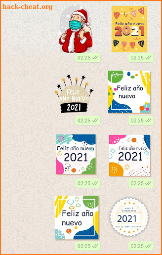 Feliz año nuevo 2021 pegatinas para Whatsapp screenshot