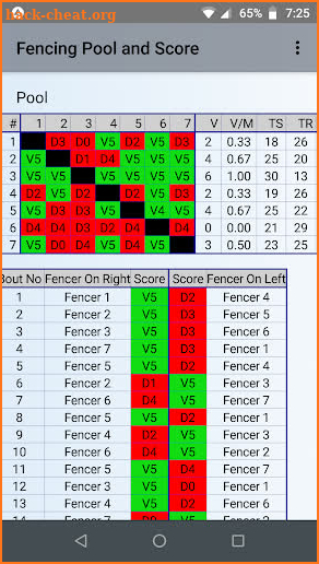 Fencing Pool and Score screenshot