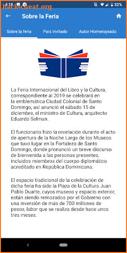 Feria del libro Republica Dominicana screenshot