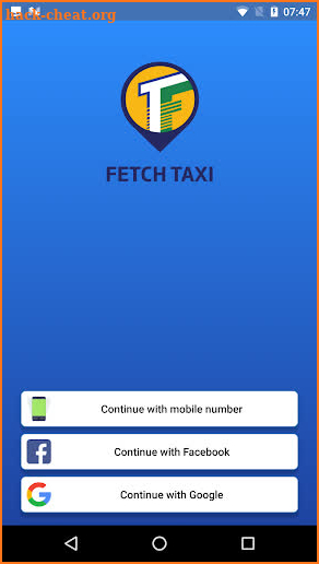 Fetch Taxi App screenshot