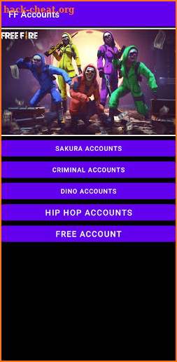 FF Accounts screenshot