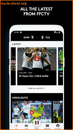 FFCtv – Fulham FC TV App screenshot