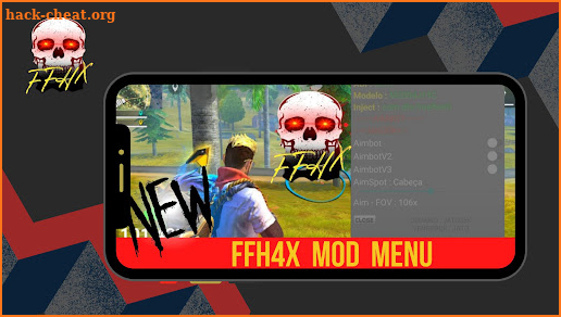 ffh4x mod menu ff screenshot