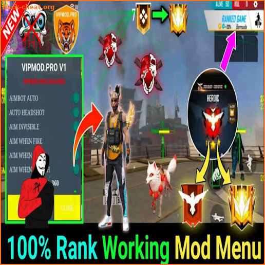 FFH4X Mod Menu Fire Hack Tips screenshot