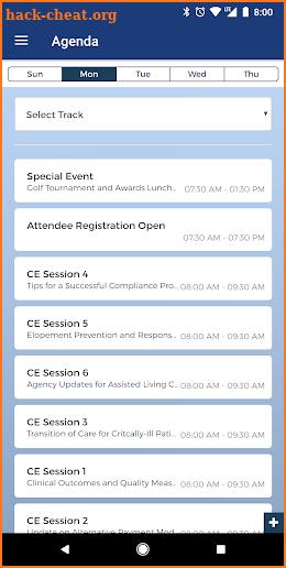 FHCA Events screenshot
