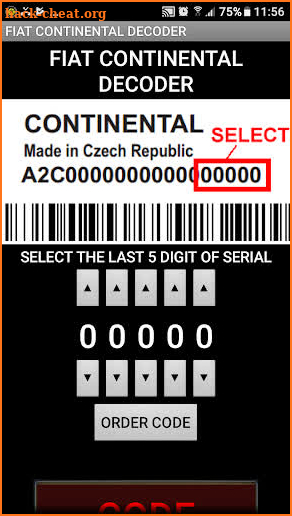 FiatContinental VP1 VP2 Radio Code Decoder A2C... screenshot