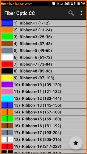 Fiber Optic Color Code screenshot