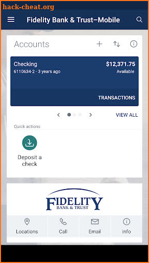 Fidelity Bank & Trust–Mobile screenshot