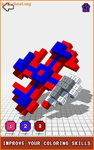 Fidget Spinner 3D Color by Number : Voxel Coloring screenshot