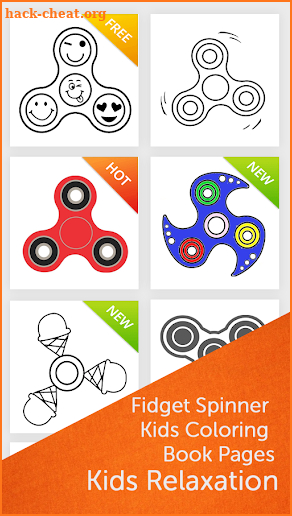 Fidget Spinner Kids Coloring Book Pages screenshot