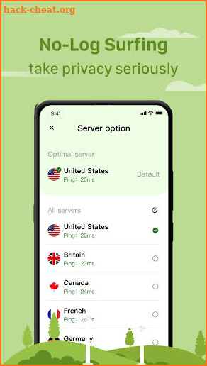 Field VPN of Online Protection screenshot