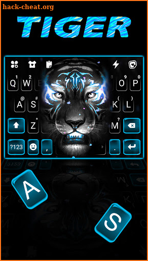 Fierce Neon Tiger Keyboard Background screenshot