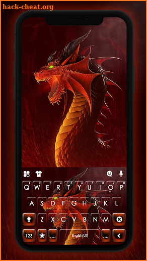 Fierce Red Dragon Keyboard Background screenshot