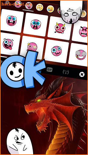 Fierce Red Dragon Keyboard Background screenshot