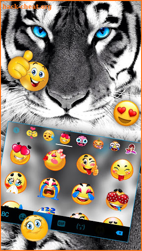 Fierce Tiger Eyes Keyboard Theme screenshot