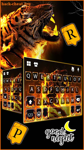 Fiery Tiger Keyboard Background screenshot