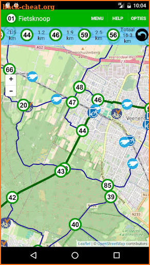 Fietsknoop bike your own route screenshot