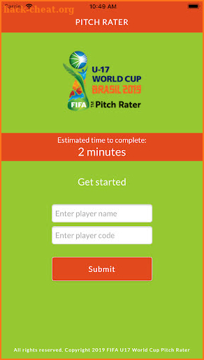 FIFA U17 World Cup Pitch Rater screenshot