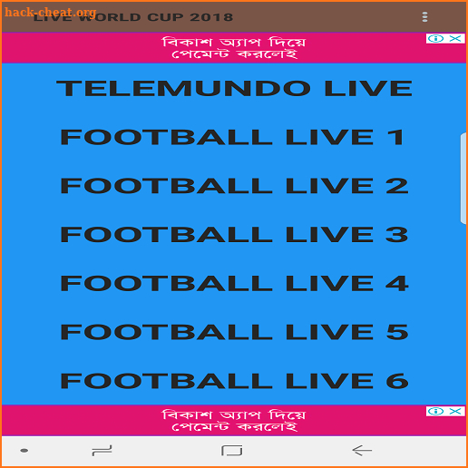 FIFA WC 2018 TELEMUNDO LIVE screenshot