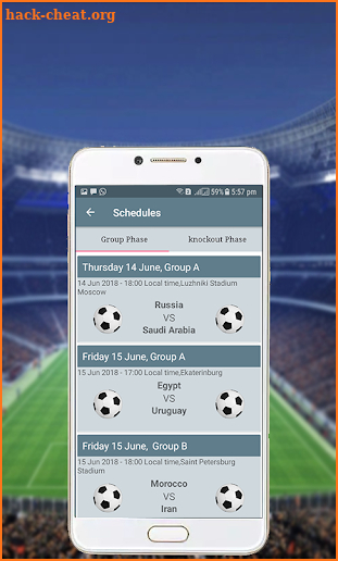 FIFA World Cup 2018 Live Match screenshot