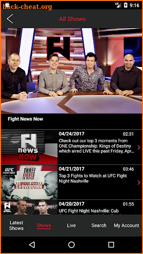Fight Network screenshot