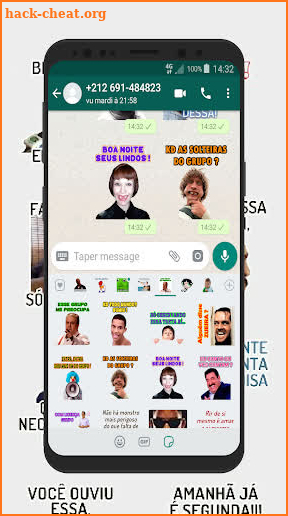 Figurinhas com frases para WhatsApp e grupos screenshot